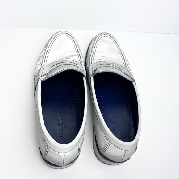 Cole Haan Nike Air Grey Silver Metallic Oxford Penny Loafer Men’s 9M main image 6